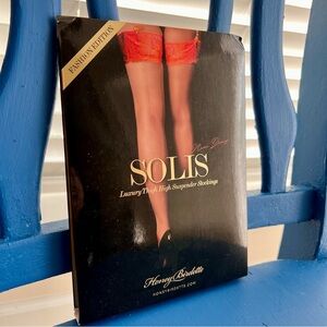 Honey Birdette Solis Thigh High Stockings, Orange, Large